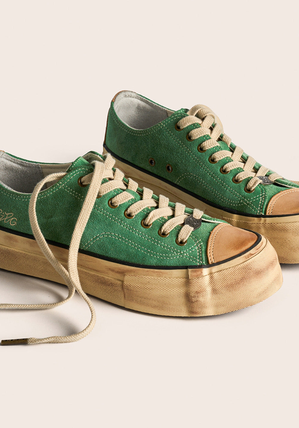 PIPG丨Washed Suede Canvas Sneakers (Green) - PSYLOS 1, PIPG丨Washed Suede Canvas Sneakers (Green), Canvas Sneakers, PIPG, PSYLOS 1